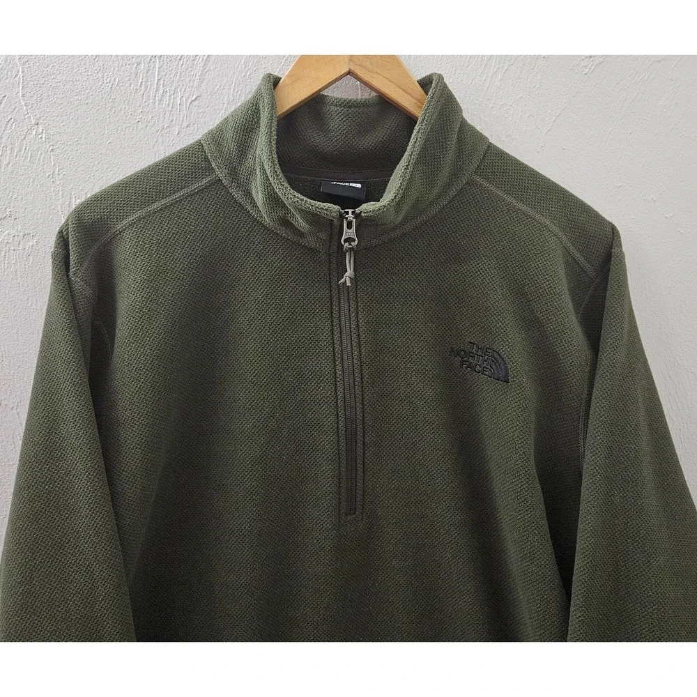 The North Face Men's Dark Green 1/2 Zip Long Sleeve‎ Pullover Men's Size XL